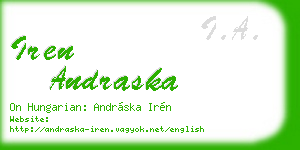 iren andraska business card