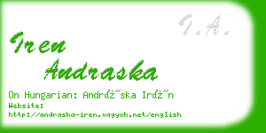 iren andraska business card